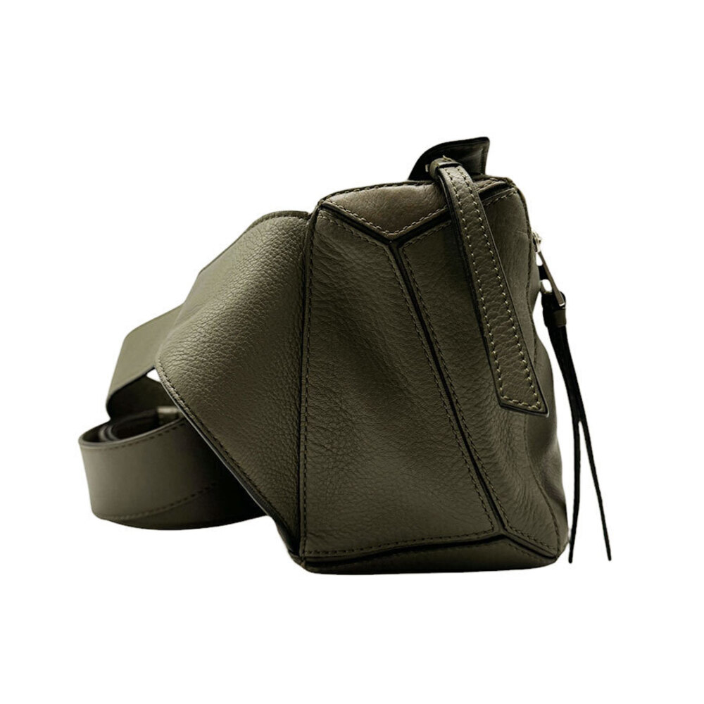 Loewe Bag Puzzle Body Waist Bum Green Brown Leather Khaki Green Brown